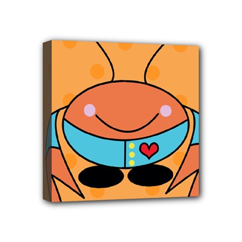 Crab Sea Ocean Animal Design Mini Canvas 4  X 4  by Nexatart