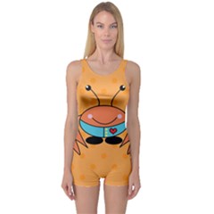 Crab Sea Ocean Animal Design One Piece Boyleg Swimsuit by Nexatart