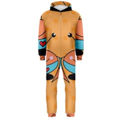 Crab Sea Ocean Animal Design Hooded Jumpsuit (men)  by Nexatart