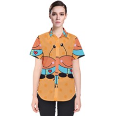 Crab Sea Ocean Animal Design Women s Short Sleeve Shirt