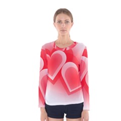 Heart Love Romantic Art Abstract Women s Long Sleeve Tee