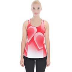 Heart Love Romantic Art Abstract Piece Up Tank Top