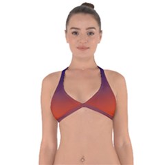 Course Colorful Pattern Abstract Halter Neck Bikini Top