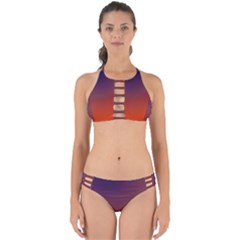 Course Colorful Pattern Abstract Perfectly Cut Out Bikini Set