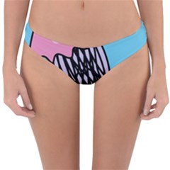 Jellyfish Cute Illustration Cartoon Reversible Hipster Bikini Bottoms by Nexatart