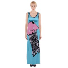 Jellyfish Cute Illustration Cartoon Maxi Thigh Split Dress by Nexatart