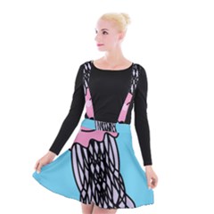 Jellyfish Cute Illustration Cartoon Suspender Skater Skirt by Nexatart