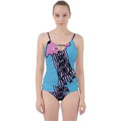 Jellyfish Cute Illustration Cartoon Cut Out Top Tankini Set