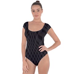 Pattern Dark Black Texture Background Short Sleeve Leotard  by Nexatart