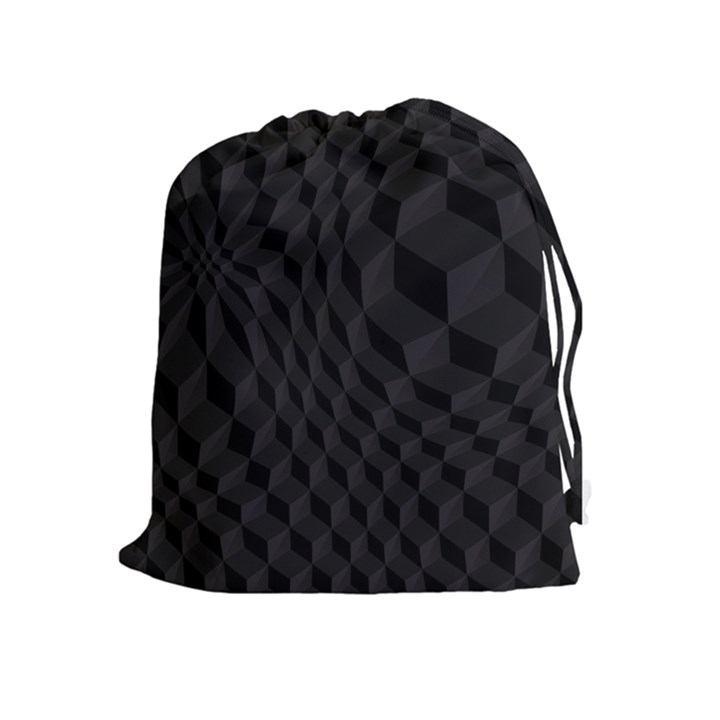 Pattern Dark Black Texture Background Drawstring Pouches (Extra Large)