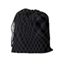 Pattern Dark Black Texture Background Drawstring Pouches (Extra Large) View2