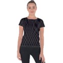 Pattern Dark Black Texture Background Short Sleeve Sports Top  View1