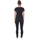 Pattern Dark Black Texture Background Short Sleeve Sports Top  View2