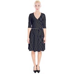 Pattern Dark Black Texture Background Wrap Up Cocktail Dress