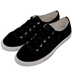 Pattern Dark Black Texture Background Men s Low Top Canvas Sneakers by Nexatart