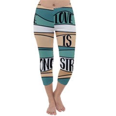 Love Sign Romantic Abstract Capri Winter Leggings  by Nexatart