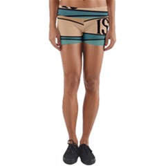 Love Sign Romantic Abstract Yoga Shorts