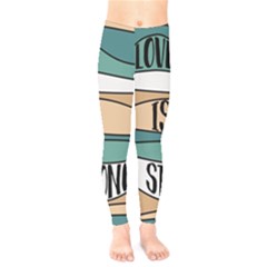 Love Sign Romantic Abstract Kids  Legging by Nexatart