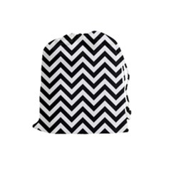 Wave Background Fashion Drawstring Pouches (large) 