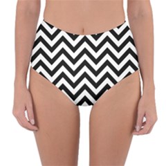 Wave Background Fashion Reversible High-waist Bikini Bottoms