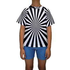 Rays Stripes Ray Laser Background Kids  Short Sleeve Swimwear by Nexatart