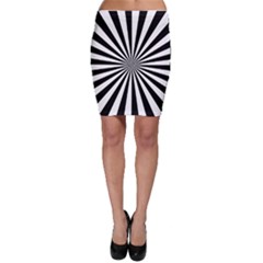 Rays Stripes Ray Laser Background Bodycon Skirt by Nexatart