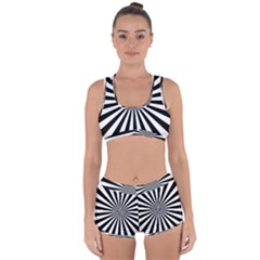 Rays Stripes Ray Laser Background Racerback Boyleg Bikini Set