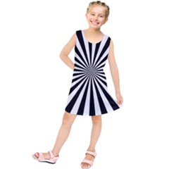 Rays Stripes Ray Laser Background Kids  Tunic Dress