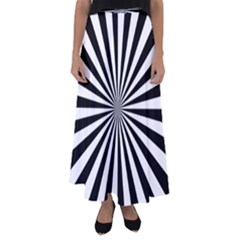 Rays Stripes Ray Laser Background Flared Maxi Skirt