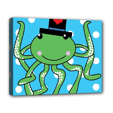 Octopus Sea Animal Ocean Marine Deluxe Canvas 20  X 16   by Nexatart