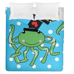 Octopus Sea Animal Ocean Marine Duvet Cover Double Side (Queen Size)