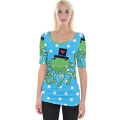 Octopus Sea Animal Ocean Marine Wide Neckline Tee