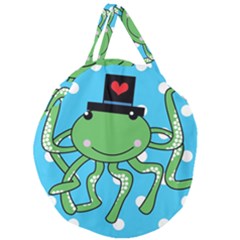 Octopus Sea Animal Ocean Marine Giant Round Zipper Tote