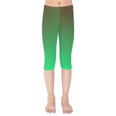 Course Colorful Pattern Abstract Green Kids  Capri Leggings 