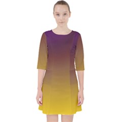 Course Colorful Pattern Abstract Pocket Dress