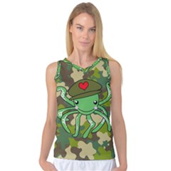 Octopus Army Ocean Marine Sea Women s Basketball Tank Top by Nexatart