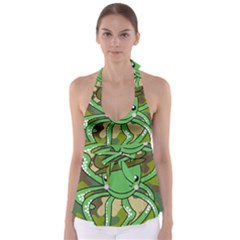 Octopus Army Ocean Marine Sea Babydoll Tankini Top