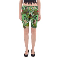 Octopus Army Ocean Marine Sea Yoga Cropped Leggings by Nexatart