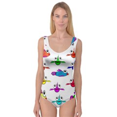 Fish Swim Cartoon Funny Cute Princess Tank Leotard  by Nexatart