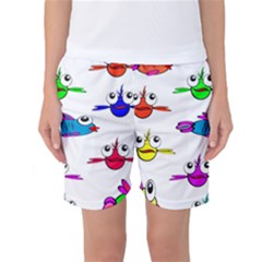 Fish Swim Cartoon Funny Cute Women s Basketball Shorts by Nexatart