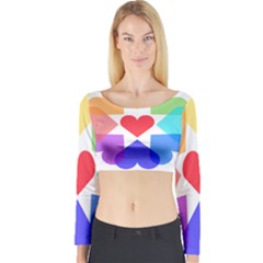 Heart Love Romance Romantic Long Sleeve Crop Top by Nexatart