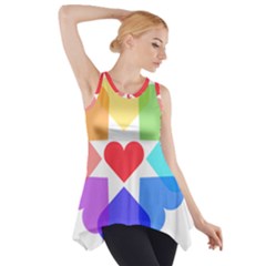 Heart Love Romance Romantic Side Drop Tank Tunic by Nexatart