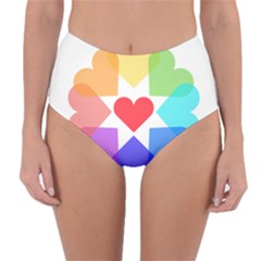 Heart Love Romance Romantic Reversible High-waist Bikini Bottoms by Nexatart