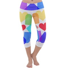 Heart Love Romance Romantic Capri Yoga Leggings by Nexatart