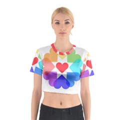 Heart Love Romance Romantic Cotton Crop Top by Nexatart