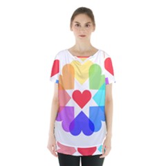 Heart Love Romance Romantic Skirt Hem Sports Top by Nexatart