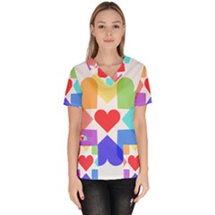 Heart Love Romance Romantic Scrub Top by Nexatart