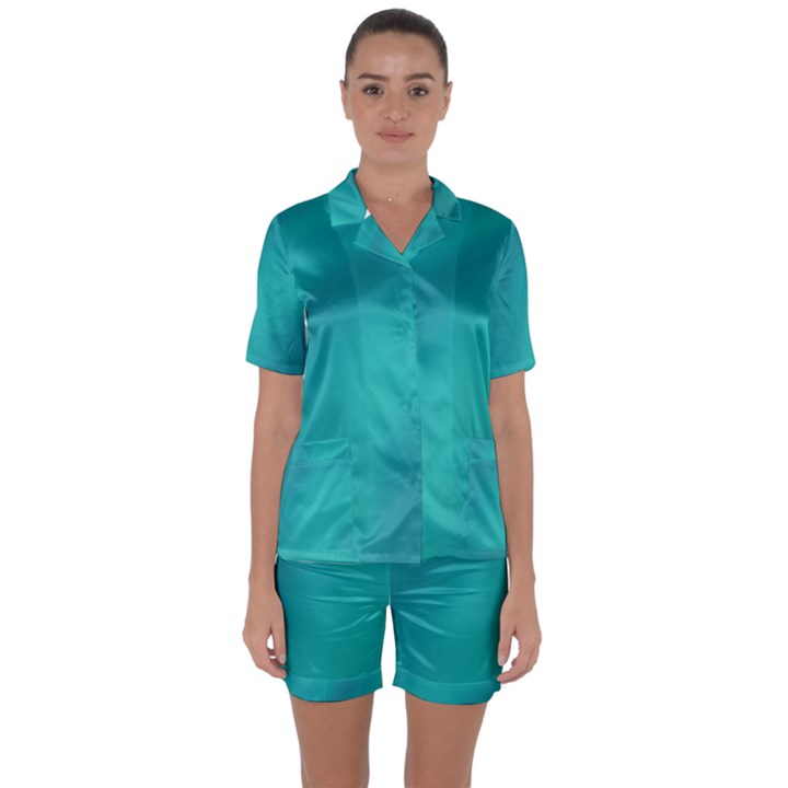 Background Image Background Colorful Satin Short Sleeve Pyjamas Set