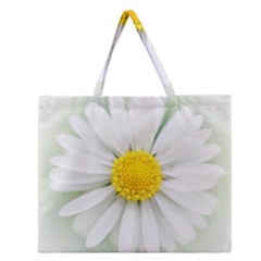 Art Daisy Flower Art Flower Deco Zipper Large Tote Bag by Nexatart