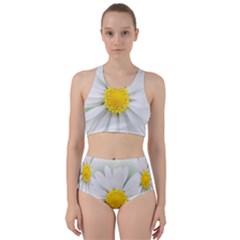 Art Daisy Flower Art Flower Deco Racer Back Bikini Set